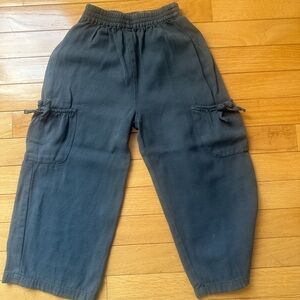 Zara Girls Charcoal Cargo Pants- cropped